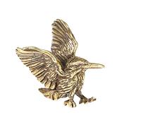 Uonlytech Vintage Brass Small Bird Pendant Compact DIY Keychain Craft with Antique Style Handmade Elegant Brass Bird Charm for Bag Decoration and Creative Accessories