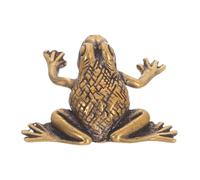 Uonlytech Vintage Chinese Brass Frog Pull Sturdy Handcarved Animal Cabinet Handle Durable Hardwearing Brass Knob for Wardrobe Cupboard Classic Feng Shui Design for Home Decor