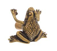 Uonlytech Vintage Chinese Brass Frog Shaped Door Handle Durable Cabinet Knob Symbol of Prosperity Feng Shui Wealth Attracting Design for Wardrobe Cupboard