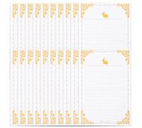 Uonlytech Vintage Kraft Letter Paper Set 20 Sheets A5 Size White Lace Border Thickened Chinese Style Stationery for Wedding Invitations and Greeting Cards