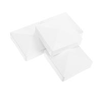 Uonlytech Weatherproof PVC Fence Post Caps 4-inch Vinyl Post Covers Protective Outdoor Deck Piling Caps 4pcs Set for Wood and Treated Timber Fencing