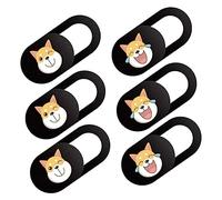 Uonlytech Web Cam Cover Slide 6pcs Dog Pattern Webcam Cover Blocker for Privacy Easy Application No Interference Webcams