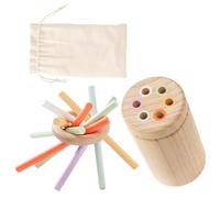 Uonlytech Wooden Balancing Sticks Set for Preschool Fine Motor Skill Development Educational Sensory Montessori for Balance and Attention Training