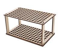 Uonlytech Wooden Brush Stand for Markers and Painting Supplies Durable and Stylish Test Tube Rack Organize Materials for Artists and Hobbyists Storage