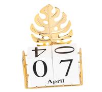 Uonlytech Wooden Perpetual Block Calendar for Office and Home Stylish Decorative Table Calendar with Rotatable and Month Blocks Practical Desk Organizer for Study and Bedroom