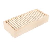 Uonlytech Wooden Ribbon Storage Box Practical Ribbon Organizer for Craft Room Flower Shop Retail Display Easy Access for DIY Projects