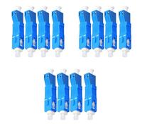 Uooduby 12 Pack Single Mode 9/125Um SC/UPC Male to LC/UPC Female Hybrid Optical Fiber Adapter Connector for Optical Power Meter