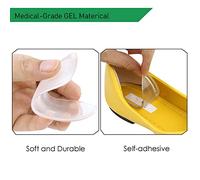 Uooduby 12 Pairs Medial & Lateral Heel Wedge Silicone Insoles - Corrective Adhesive Shoe Inserts for Foot Alignment
