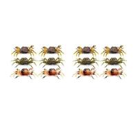 Uooduby 12 Pcs Crab Fishing Lure Kit,Simulated Crabs Baits Artificial Fish Lures Tackle with Hook,3D Soft Sea Crankbaits