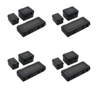 Uooduby 12Pcs Plastic Rc Storage Box Decoration Tool for Trx4 Axial Scx10 90046 D90 1/10 Rc Crawler Accessories Black