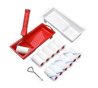 Uooduby 16Pcs 2 Inch Small Paint Roller with 2 Paint Trays, House Painting Roller Brush for Walls, Cabinets, Crafts, Touch Ups