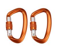 Uooduby 2PCS 25KN Carabiner Clip D Shape Hook Aluminium Alloy Mountaineering Equipment for Hiking, Camping, Backpack Hooks C