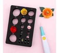 Uooduby 3 Pcs Foam Flower Mold Tray-Inch Marked,Helps Buds and Stamens Dry and Maintain Shapes, Multiple Sizes for All Flowers