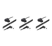 Uooduby 3X Coiled 1M/3.28Ft D-Tap 2Pin Male to Dc 5.5 X 2.1Mm Adapter Cable Extension Elastic Line for Anton V-Mount Battery