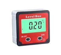 Uooduby 4*90 Degree 2 Button Digital Display Inclination Box Digital Display Inclinometer Box Digital Level Protractor Slope Ruler Digital Level Protractor Bevel Inclinometer Digital Display Angle Met