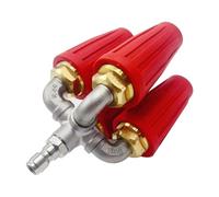 Uooduby 4-in-1 Turbine Nozzle Pressure Washer,2.0 Orifice Quadruple,360° Swivel Turbine Nozzle,1/4inch Quick Connector,Red