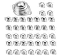 Uooduby 40PCS 1In Roller Ball Transfer Bearing Kit Carbon Steel Round Ball Transfer Unit,360º Rotation Universal Ball Casters 400Lbs, Easy to Use