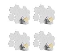 Uooduby 48 PACK Acoustic Foam,Self-Adhesive Sound Proof Panels,for Sound Insulation &Acoustic Treatment(White)