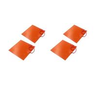 Uooduby 4PCS Silicone Rubber Heating Pad, 12V 30W Heating Baking Mats Electric Blanket Flexible Mat 200℃ Max (100X100mm)