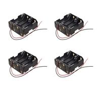 Uooduby 4X 8pcs Aa Cells Battery (12v) Clip Holder Box Case Black