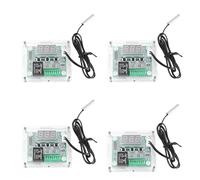 Uooduby 4X W1209 DC 12V Thermostat Temperature Control Switch Thermometer Controller with Digital LED Display with Case