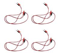 Uooduby 8 Pcs Red Black Banana Plugs to Alligator Clips Probe Test Cable 1M