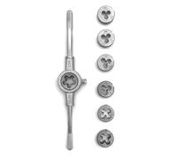 Uooduby 8Pcs Metric Hand Tap and Die Set M3- Screw Thread Plugs Straight Taper Reamer Tools Screw Die Set Hand Tool