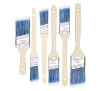 Uooduby Paint Brushes, 6 Pack, 1inch, 1.5inch, 2inch, Angle Brushes, Treated Wood Handle, Paint Brushes for Walls, Stain Brush