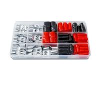 Uooduby Tube Cable Lugs for Car Battery Cable Set, 70 Tube Cable Lugs Set + 70 Sleeves, Sc Tube Terminal Set