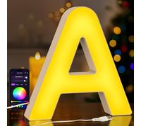 UooEA LED Light Up Letter A - USB Color Changing Night Light with APP Control, Alphabet Marquee Sign, Gifts for Girls, Teenage Boy Gifts