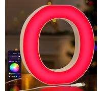 UooEA LED Light Up Letter O - USB Colour Changing Night Light with APP, Gift for Girls, Teens, Mum, Bedroom Decor, Wall/Table Display, Birthday & Christmas