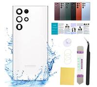 UooFide Compatible for Samsung Galaxy S22 Ultra Back Glass Cover Replacement 6.8-Inches SM-G908 All Carriers with Installation Manual + Repair Tool Kit (White)