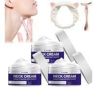 Uoohe Neck Cream, Tighten & Lift Firming Neck Cream, Anti-Aging Neck Cream for Tightening and Wrinkles for an Even Skin Tone and Neck Lift (3Pcs)