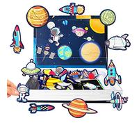 Uooker 38 Piece Space Magnetic Book Puzzle Games, Magnet Jigsaw Activity Board Book, Educational Learning Toys, Teaches Fine Motor Skills and Imagination, for Boys Girls Kids Toddler 3+ Year Olds