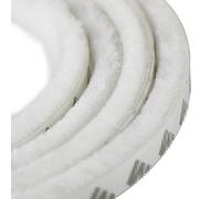 UOOOM 5m Windproof Dustproof Door Window Seal Strip Self Adhesive Brush Strip 9x9mm/Width 9mm, Thickness 9mm (White)
