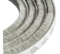 UOOOM 5m Windproof Dustproof Door Window Seal Strip Self Adhesive Brush Strip 9x9mm/Width 9mm, Thickness 9mm (Gray)