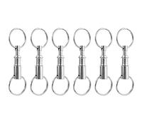 UOOOM 6 pcs Detachable Keychain Key Chain Quick Release Keyring with Double Metal Split Ring (6 PCS)