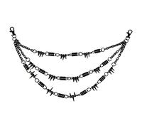 UOOOM Men Fashion Punk Hip-hop Pants Trousers Key Chain Rock Non-mainstream Waist Chain 3 Layers (PK6004)