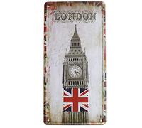 UOOPAI London Big Ben UK Retro Vintage Metal Tin Sign Art Plate Plaque Home Wall Decor