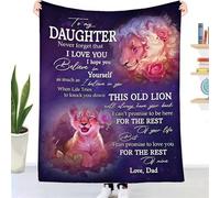 UOOYAA Daughter Gifts - Fleece Throw Blanket Hug to My Daughter, Wedding & 18th Birthday Gifts