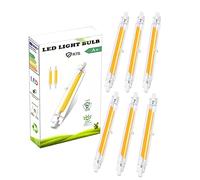 UOOYAA R7S LED Bulb 78mm 10W, 1000lm Warm White 3000K T3 J Type Floodlight Bulb for Work, Security, Landscape Lights, Floor Lamps, Equivalent to 80W 100W Halogen Lamp, 6 Packs