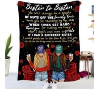 UOOYAA To My Sister Gifts Throw Blanket, Personalised Sister Gifts from Sister, Birthday Gifts for Sister from Sister Brother, Blanket Gifts for Sister on Mother's Day, Christmas