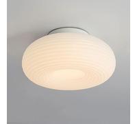 UOPYNE Japanese Simple Milk White LED Ceiling Light, Semi Flush Mount Ceiling Lamp with Acrylic Shade, Home Lighting Art Decor Ceiling Hanging Lamp for Bedroom Living Room (Size : 35cm)