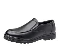 UOPYNE Mens Comfortable Prom Loafers Vegan Leather Slip On Round Toe Party Shoes for Formal Events and Casual Wear(Negro,7 UK)