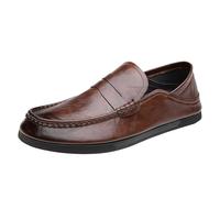 UOPYNE Men's Orthopedic Hands Free Slip ins Loafers Walking Shoes Orthotic Fashion Slip-Ons Loafers for Neuropathy, Lightweight Outdoor Work Shoes for Hanging Out Shopping(Marrone,5.5 UK)