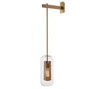 UOPYNE Modern Hanging Wire Gold Wall Sconces, Creative Cylindrical Shape Wall Lights, Farmhouse Bathroom Vanity Wall Lamp Fixture, Wall Lighting for Bedroom Living Room Bathroom Stairway Hallway
