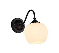UOPYNE Modern Wall Sconces, Black Wall Lights for Bedroom Wall Lighting, Nordic Headboard Lighting Fixtures Globe Glass Lamp for Bedroom Bedside Living Room Corridor Hallway -E27