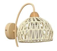 UOPYNE Retro Farmhouse Wall Sconces, Creative Handmade Woven Rattan Wall Light Fixture, Japanese Style Vanity Indoor Wall Lamp for Hallway, Kitchen, Living Room, Bed Room Corridor, Stairs,Hotel