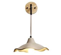 UOPYNE Vintage Farmhouse Wall Sconces, Creative Rippled Shape Shade Wall Lamp, Rustic Indoor Cement Wall Lights with Adjustable Hanging Wire, Wall Lighting for Bedroom Living Room Vanity Hallway
