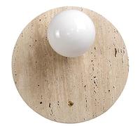 UOPYNE Vintage Wall Sconces, Creative Round Yellow Travertine Lamp Body Wall Lights